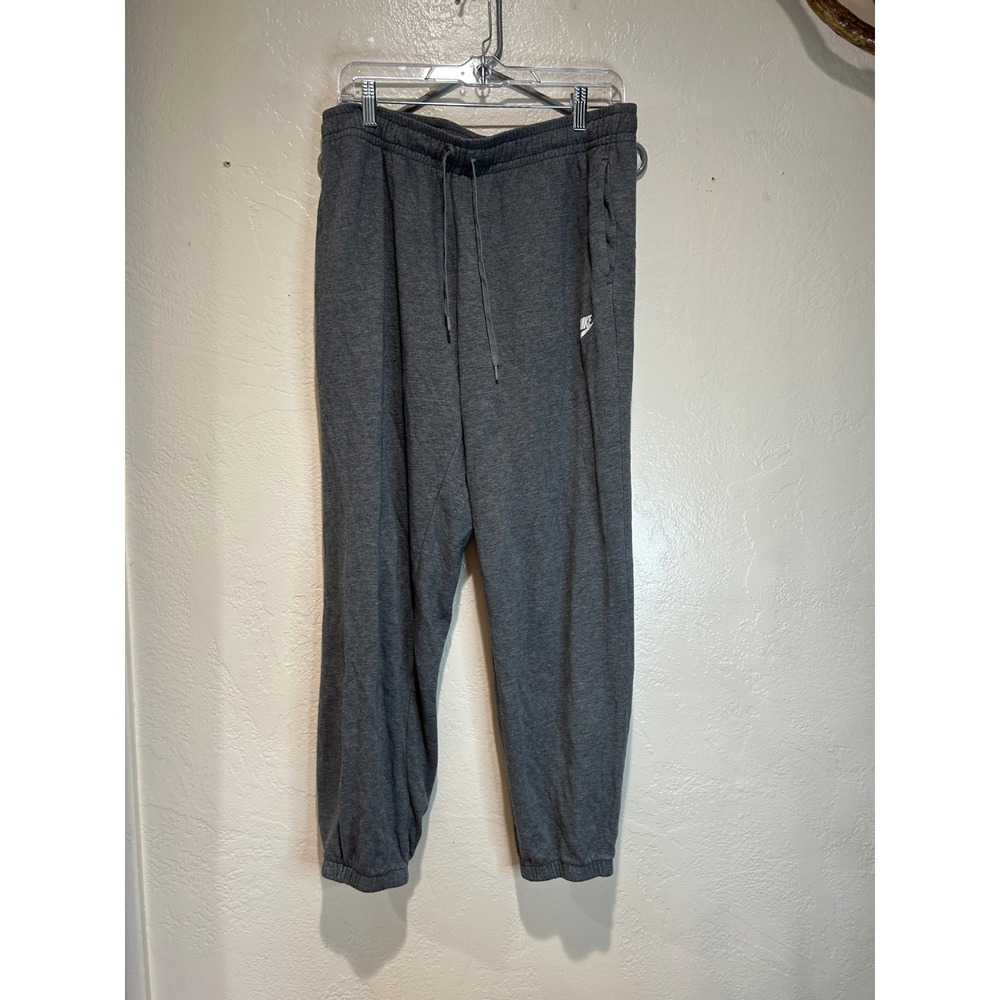 Nike Womens Sportswear  Jogger Sweatpants Charcoal Grey Large Drawstring